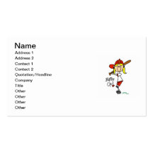 Batter Up Girls Baseball T-shirts and Gifts Business Card