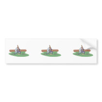 batter up waiting for pitch baseball design bumper sticker