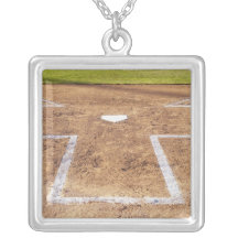 Batter's box personalized necklace