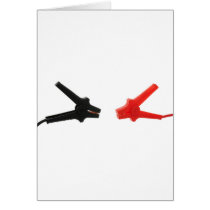 Battery cables greeting cards