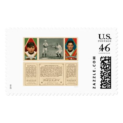 Batting Against Yankees Baseball 1912 Stamps by lc_baseball