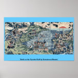 Battle at the Nyoirin Hall by Katsukawa,Shuntei Poster