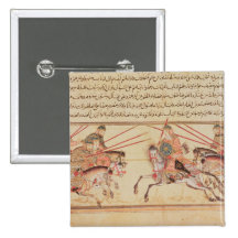 Battle between Mongol tribes, 13th century Pinback Buttons