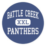 Battle Creek Panthers Middle Saint Paul Round Stickers