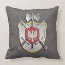 Battle Crest Eagle Grey Pillows