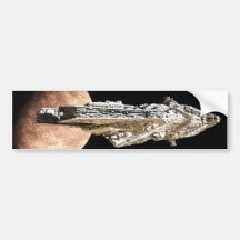 Battle Cruiser Leaving Orbit Bumper Sticker