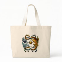 Battle Dragons Tote Bags