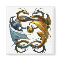Battle Dragons Fridge Magnets
