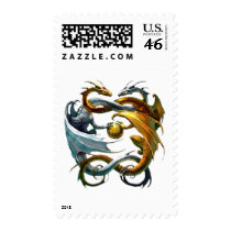 Battle Dragons Postage Stamps