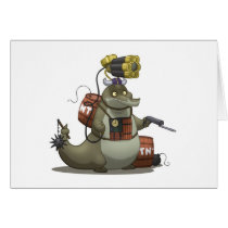 Battle Gator Card (Blank Inside) by stlewis75 Battle Gator Card (Blank Inside)