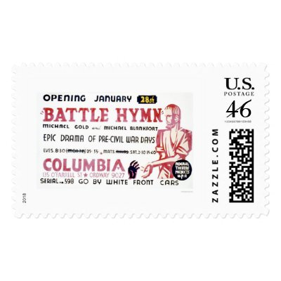 Battle Hymn Drama 1936 WPA Postage Stamps by lc_wpa