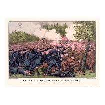 Battle of Fair Oaks by Currier and Ives 1862 posters