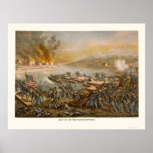 Battle of Fredericksburg by Kurz and Allison 1862 Print