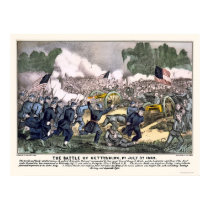 Battle of Gettysburg by Currier and Ives 1863 posters