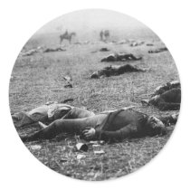 Battle of Gettysburg ~ Harvest of Death July 1863 Round Stickers