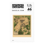 Battle of Gettysburg, PA Panoramic Map - 1863 Postage Stamps