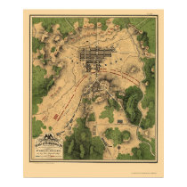 Battle of Gettysburg, PA Panoramic Map - 1863 posters by lc_maps Battle of Gettysburg, PA Panoramic Map - 1863 posters
