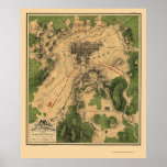 Battle of Gettysburg, PA Panoramic Map - 1863 posters