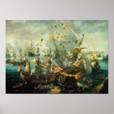 Battle of Gibraltar Print by Dividenda