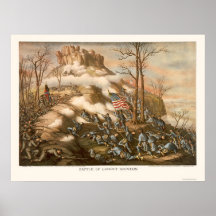 Battle of Lookout Mountain by Kurz & Allison 1863 Posters