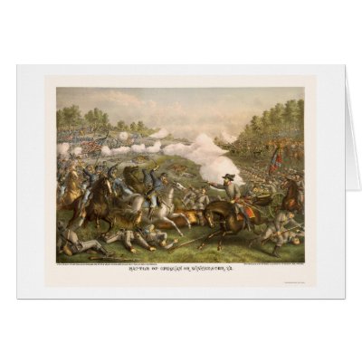 Battle of Opequan by Kurz and Allison 1864 Greeting Card by lc_civilwar