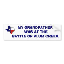 BATTLE OF PLUM CREEK bumper stickers