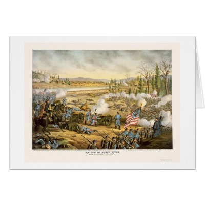 Battle of Stone River by Kurz and Allison 1891 Greeting Card by lc_civilwar