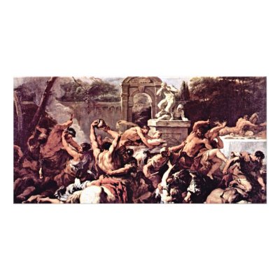 Battle Of The Centaurs And Lapiths By Ricci Photo Cards by Artcollection