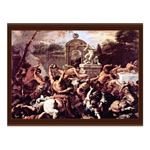 Battle Of The Centaurs And Lapiths By Ricci Postcard