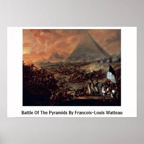 Battle Of The Pyramids By Francois-Louis Watteau Print