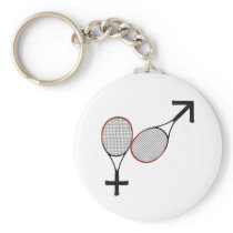 Battle of the Sexes Tennis Key Chain