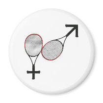 Battle of the Sexes Tennis Magnets