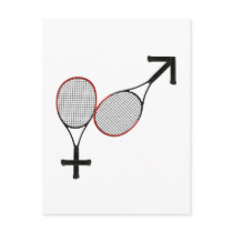 Battle of the Sexes Tennis Post Card