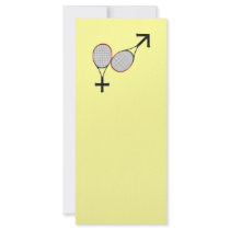 Battle of the Sexes Tennis Customized Rack Card