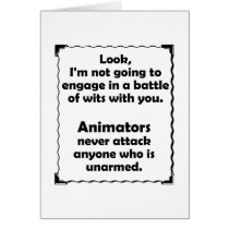 Battle of Wits Animator Greeting Cards