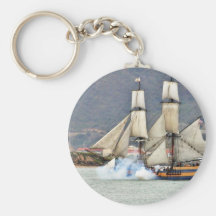 Battle Reenactment At The San Deigo Maritime Museu Keychain