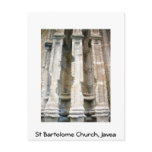 Battle Scarred Facade bordered postcard