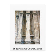 Battle Scarred Facade bordered postcard