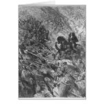 Battle scene, illustration from 'Orlando Furioso' Greeting Card