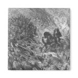 Battle scene, illustration from 'Orlando Furioso' Refrigerator Magnet