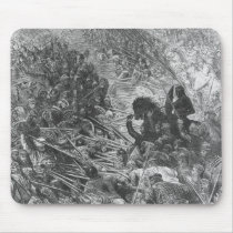 Battle scene, illustration from 'Orlando Furioso' Mousepads