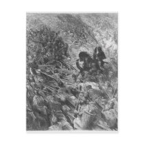 Battle scene, illustration from 'Orlando Furioso' Post Cards