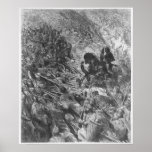 Battle scene, illustration from 'Orlando Furioso' posters