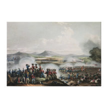 Battle Talavera, engraved by Thomas Sutherland Canvas Print