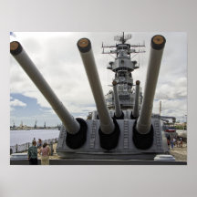 Battleship Missouri Gun Turrets - Pearl Harbor Posters