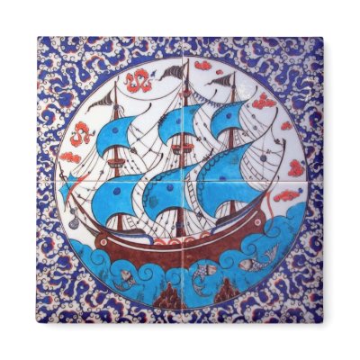 Battleship Pattern / Tile Art Magnet by GrooveMaster