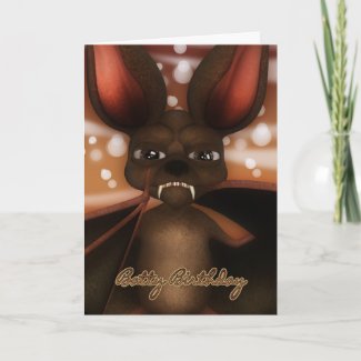 Batty Birthday - Birthday Card With Bat card