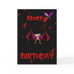 Batty Birthday Blood Bats Goth Emo Alternative Card