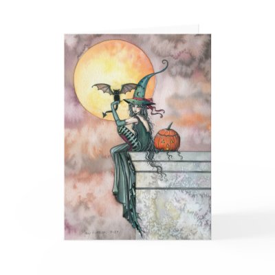 'Batty Cat' Halloween Card by Molly Harrison