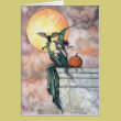 'Batty Cat' Halloween Card by Molly Harrison